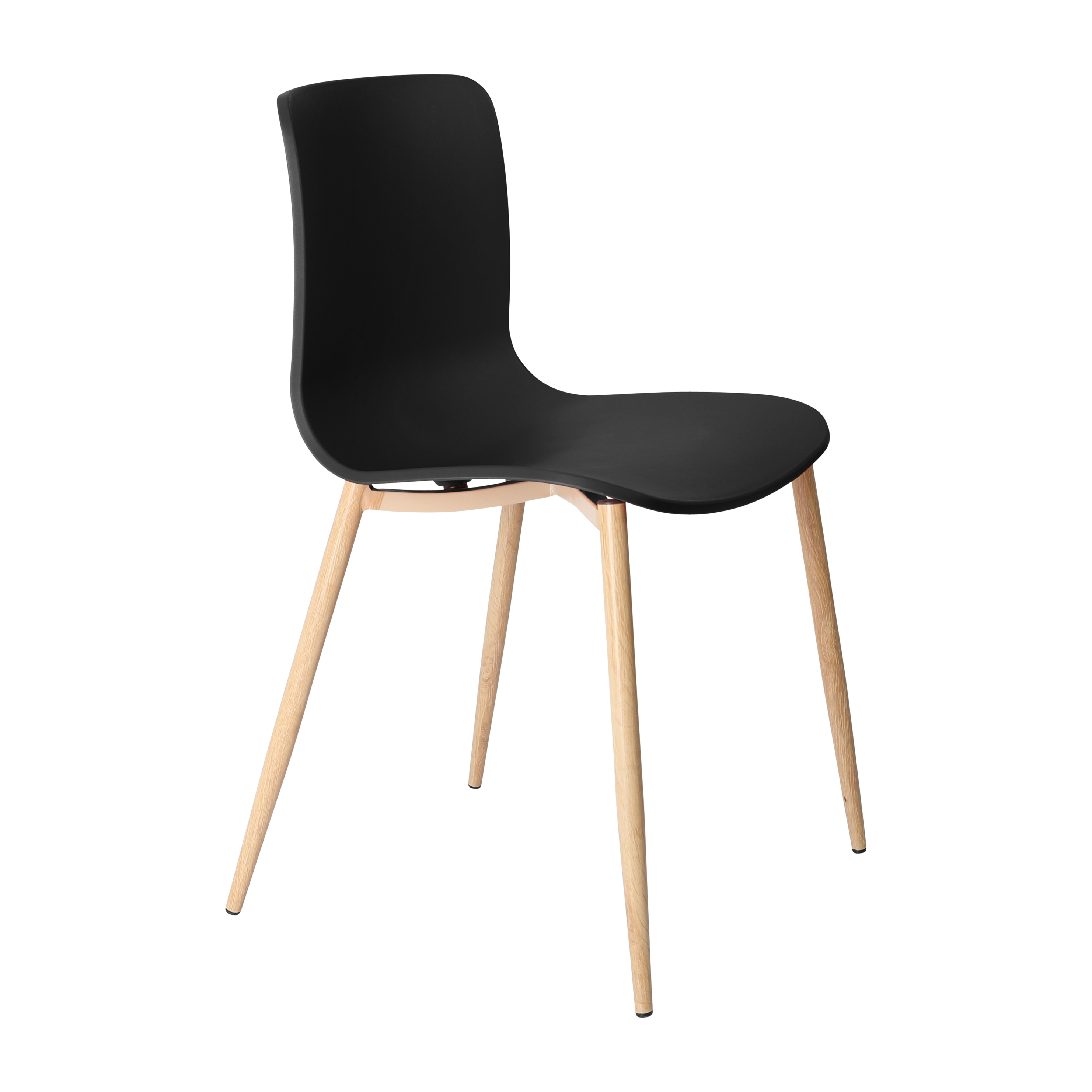 Acti Chair (Black / 4-leg Woodgrain Powdercoat)